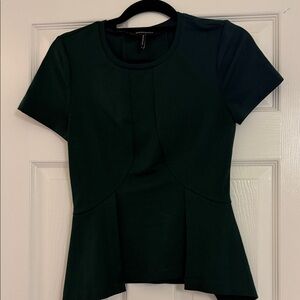BCBGMaxAzria Dark Green Short Sleeve Top